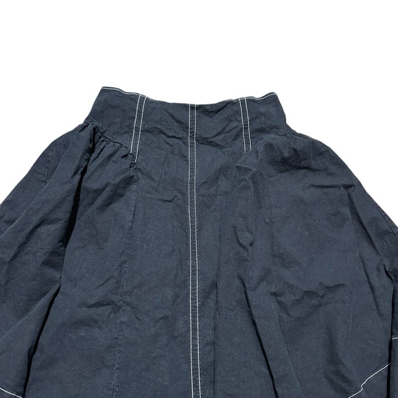 Women’s Y2K Anthropology Black Contrast Stitch Cottage Elongated Skirt Size M - Picture 5 of 8